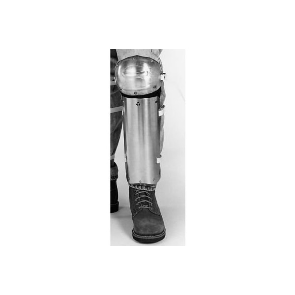 Ellwood Safety Appliance Co. Ellwood Safety Knee-Shin Guards, Web Straps, Aluminum Alloy, 14inL x 5inW, 1 Pair 313-L - main